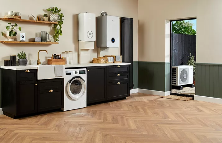 Hybrid air source heat pump and boiler system