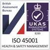 ISO 45001 accreditation logo