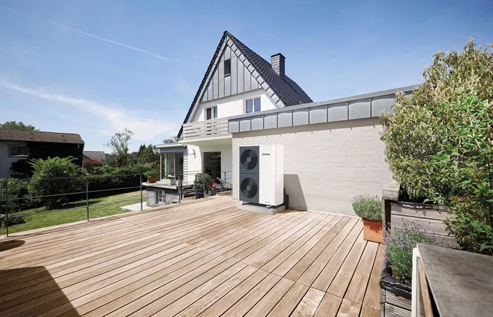 Property with air source heat pump