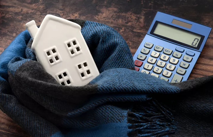 Ceramic house with calculator